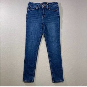 73. Seven 7 Womens Metro Ultra High Rise Skinny Blue Jeans Dark Wash size 10